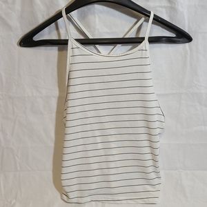 Black and white striped tank top